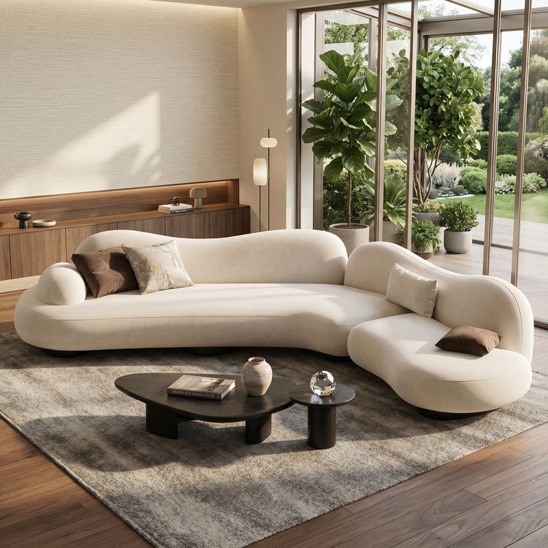 5 Seater Suede Sofa