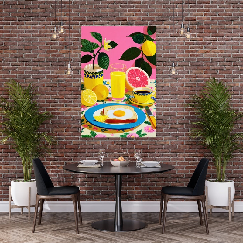 «Vibrant Citrus Petit déjeuner», H 60 po x l 40 po