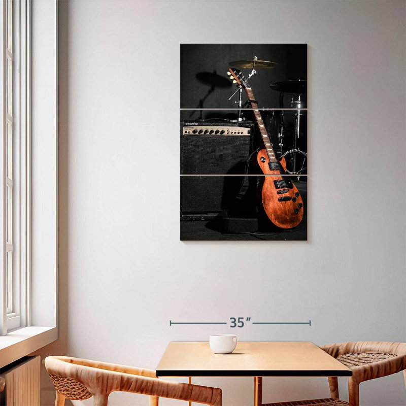 Abarca, bande d'instruments de musique, H 57 po x l 36 po