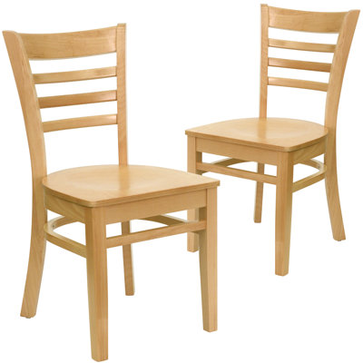 Prompton Vertical Slat Back Wooden Restaurant Chair