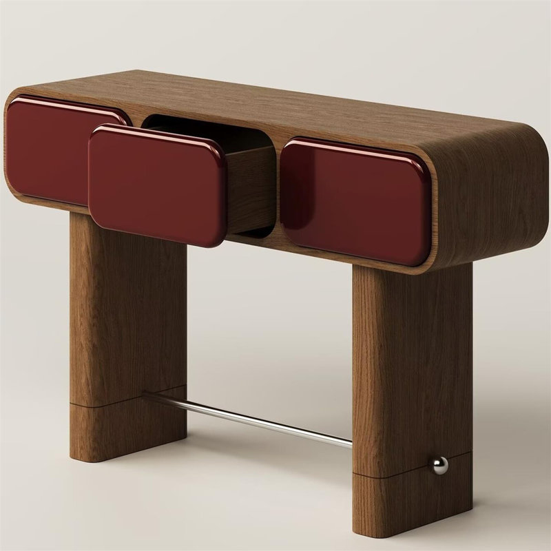 Console Mid-Century, H 31,5 po x l 55,1 po x P 13,8 po