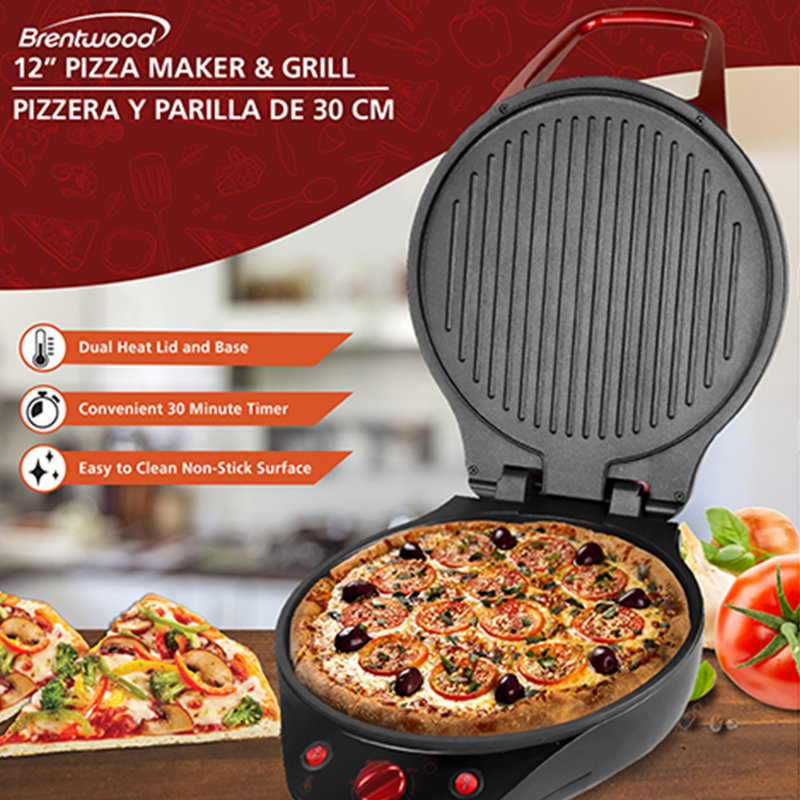 Machine à pizza et gril antiadhésif Brentwood