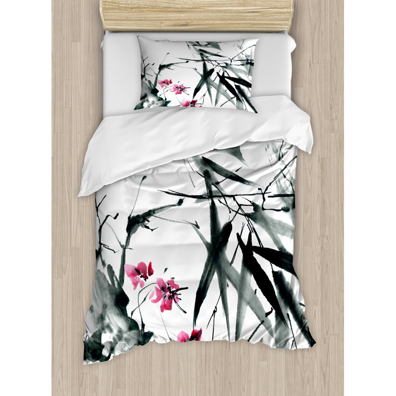 Traditional Floral Duvet Cover, Twin