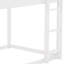 Lit simple superposé simple en blanc, en forme de maison avec - détail de maison basse robuste et pratique, blanc pour une montée facile