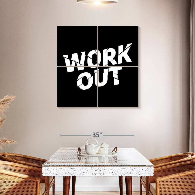 Kema Workout Typography, 38" H x 38" W