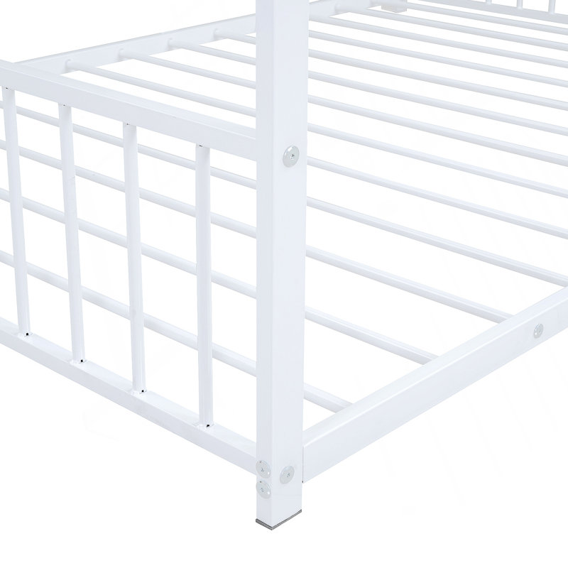 Lit en métal, Lit double, Blanc