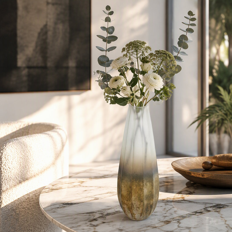 Vase en verre givré D5x15