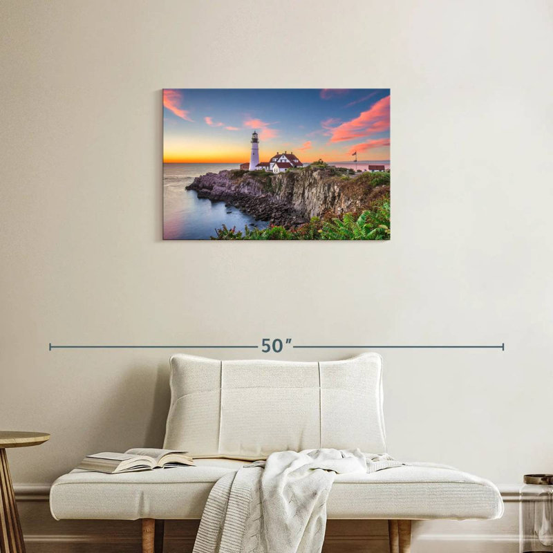 Scenic Portland Head Lighthouse, 20" H x 30" W