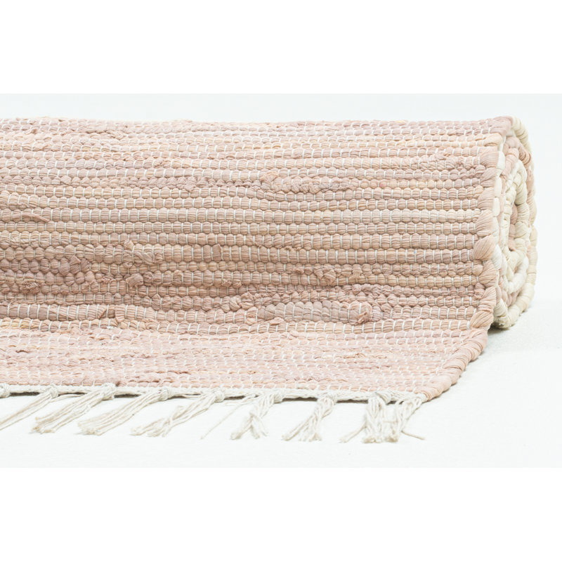 Leonhardt Striped Cotton Hand Woven Area Rug, Rectangle 160 x 230cm
