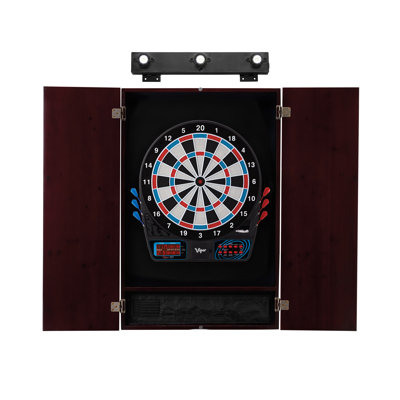 Electronic Dartboard and Cabinet Set with Darts