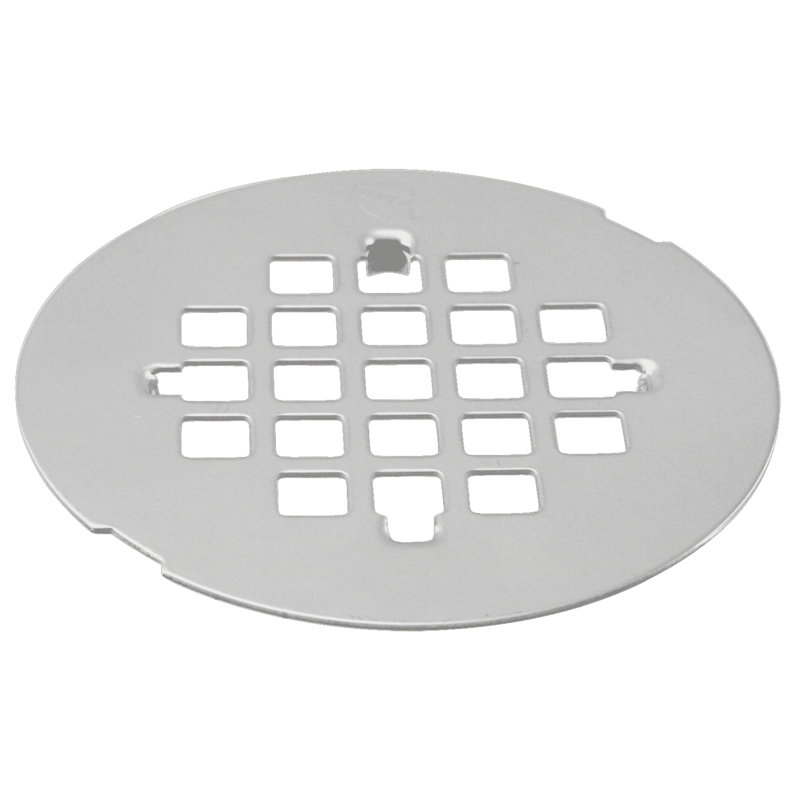 Couvercle de drain de douche en laiton de 4-1 / 4 po de style Casper Snap-In, Blanc thermolaqué