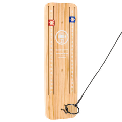 Gosports Hook 21 Hook and Ring Swing Game - Indoors or Outdoors Ring Toss Game Set - Natural