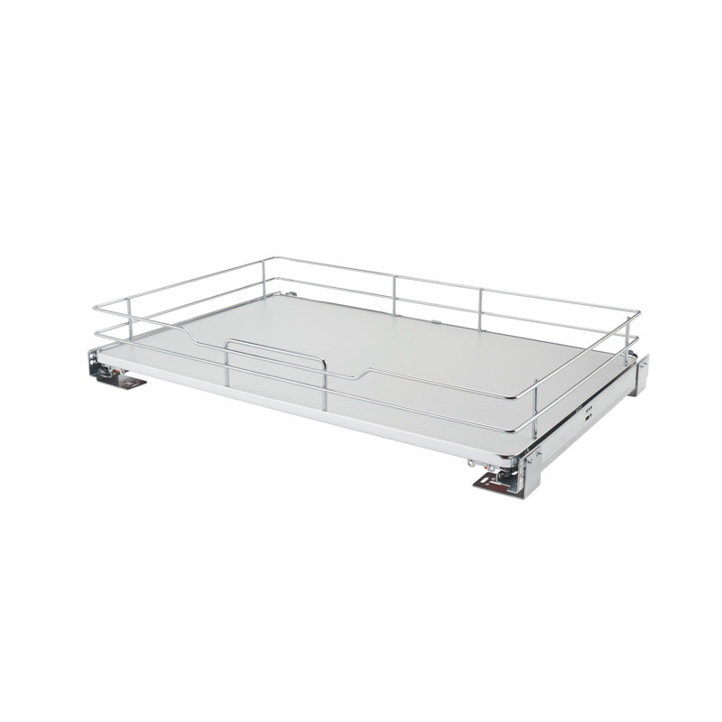 Rev-A-Shelf Solid Surface Pull Out Organizer Shelf with Soft Close, 32.69" W, Gray