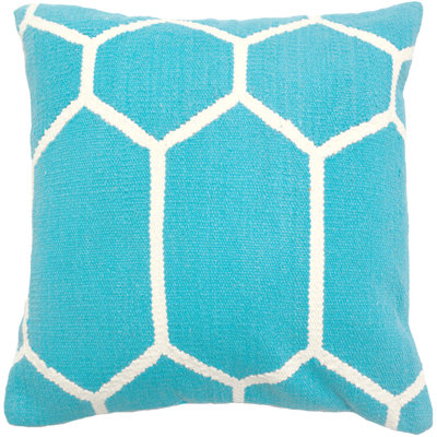 Housse de coussin en coton tissé hexagonal