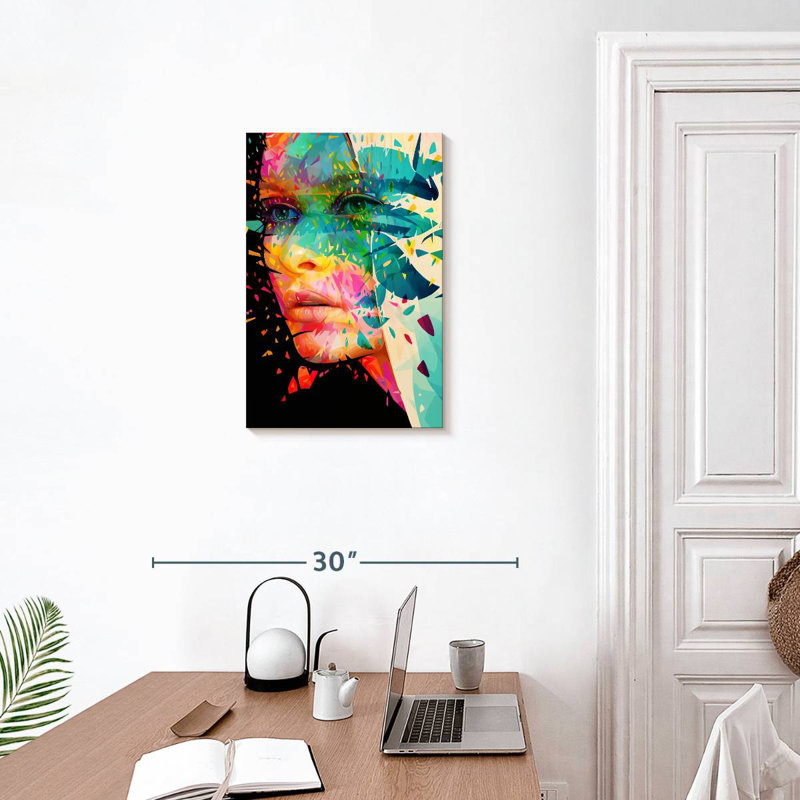 Leisha Paint Flowers, 24" H x 16" W