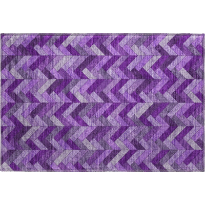 Premium Machine Washable Mayfield AMF2296 Geometric Rug