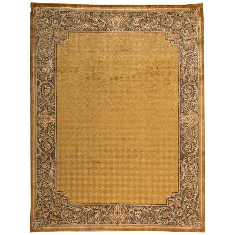 Hand-Knotted Wool GOLD Area Rug
