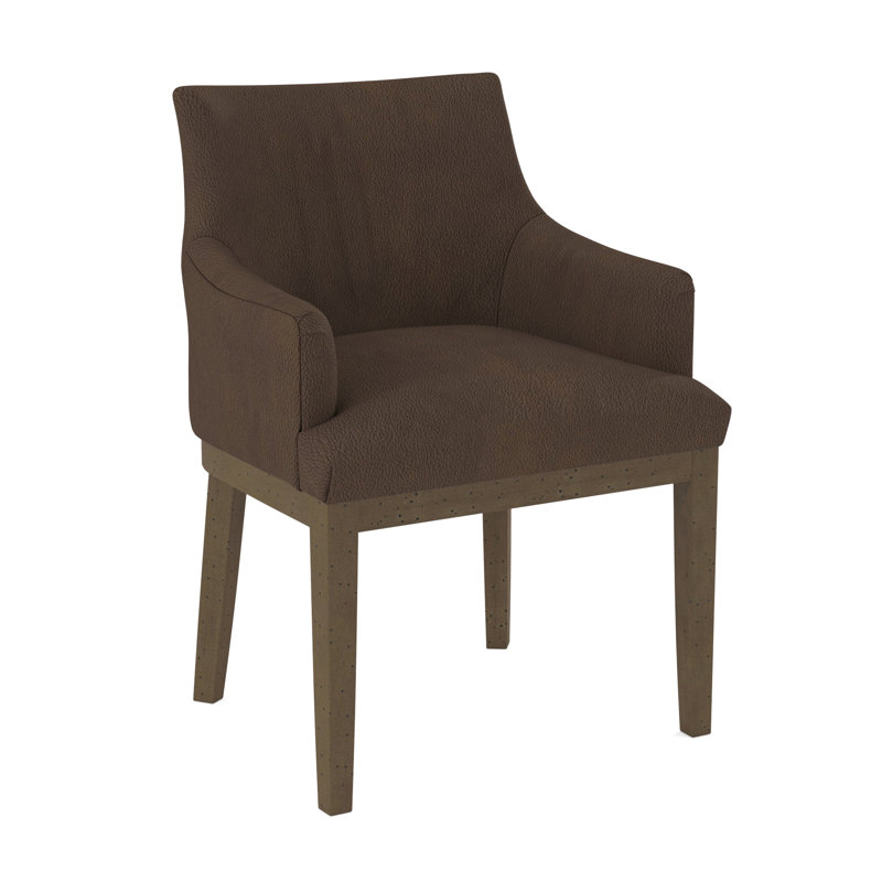 19'' H Upholstered Armchair, English Saddle, Evolution Caribou