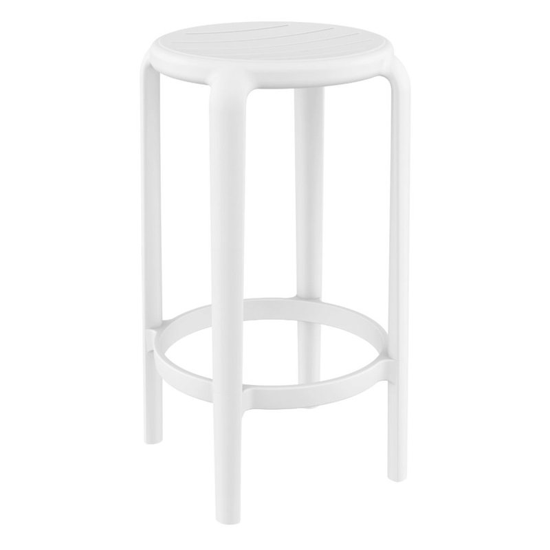 Tabouret de bar Awan, Tabouret de bar (siège d'une hauteur de 25,75 po), Blanc