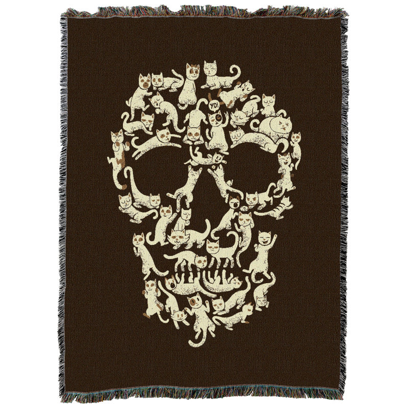 Jeté en coton Pure Country Weavers Catskull, L 82 po x l 62 po