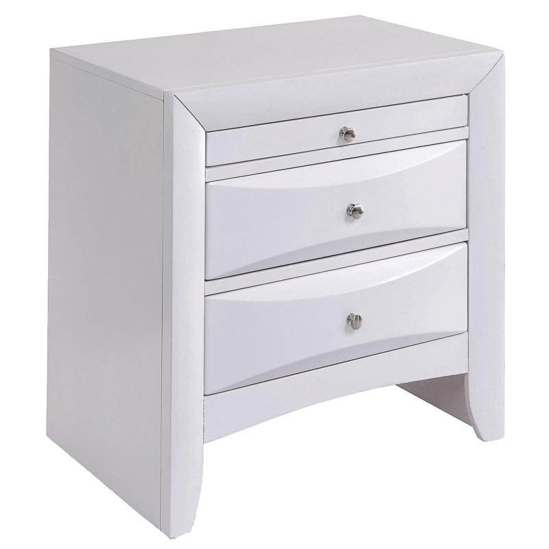 Tête de lit blanche avec 2 tiroirs, Blanc