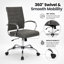 Fauteuil de bureau à dossier moyen en faux cuir Mulkey-1401446318