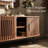Mid-Century Modern Tambour Door TV Stand With LED Lights, Fully Assembled-1335907604-1333600011
