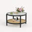 Table basse en rotin avec plateau en verre Bay Isle Home-1458726306-1457620357