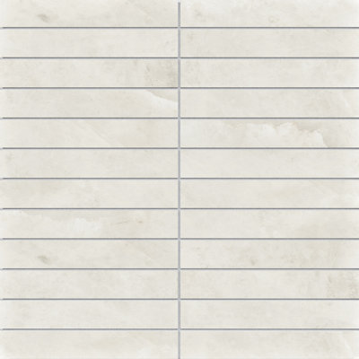 Societal 1" X 6" Porcelain Stone Look Tile Mosaic Sheet