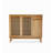 Japanese-style ventilated slatted door solid wood shoe cabinet