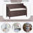 Rustic Multifunctional Storage Bench (Espresso+Beige)-950131307