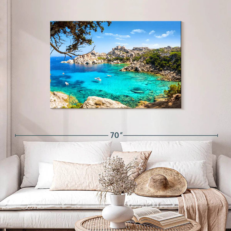 Gillard, île de la Sardaigne, H 30 po x l 45 po