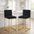 27" H Contemporary Velvet Counter Height Stool With Gold Base-2119932737-2023683810
