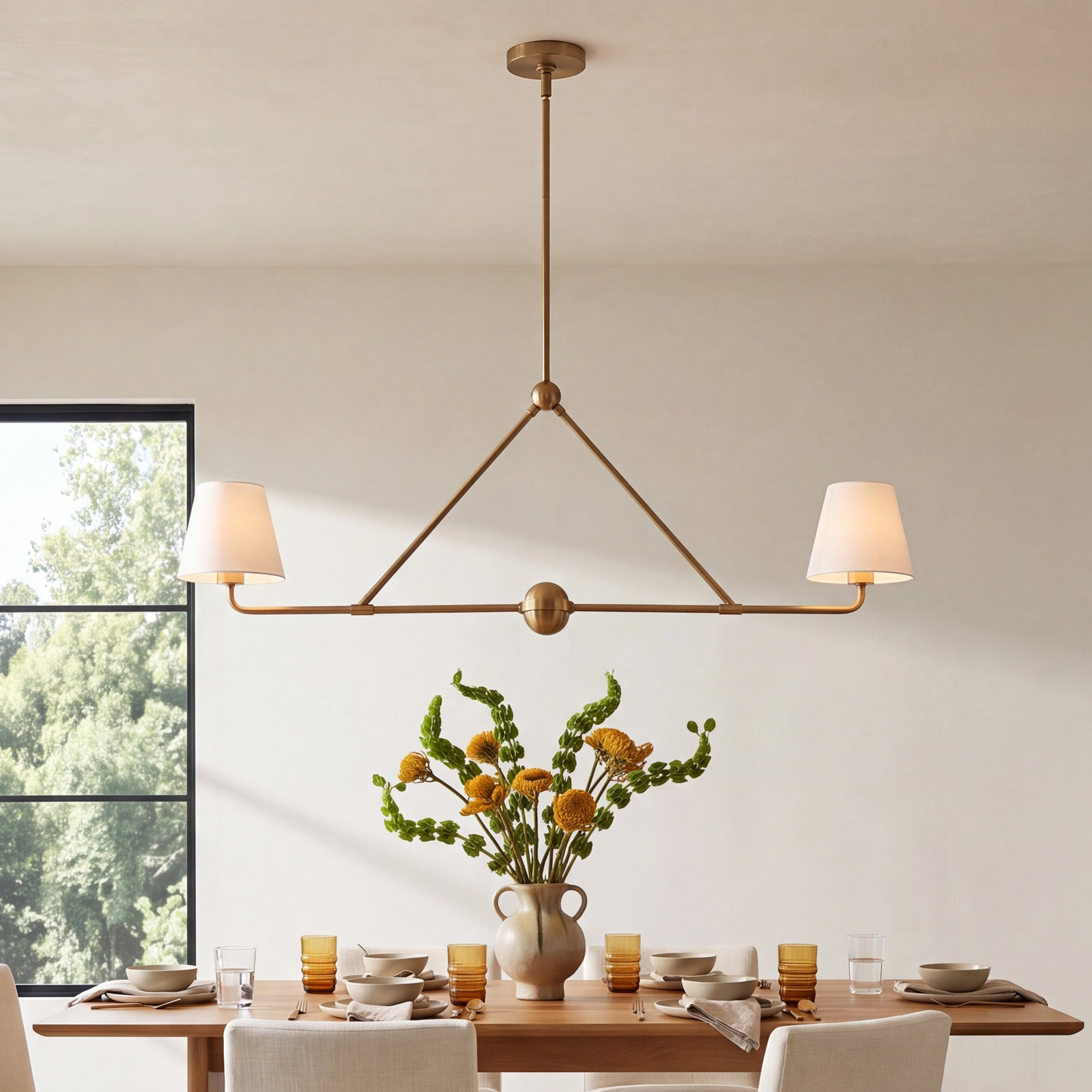 Kinston 2-Light Chandelier, White