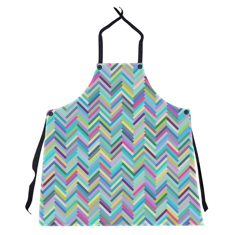 Tablier à chevrons, bleu