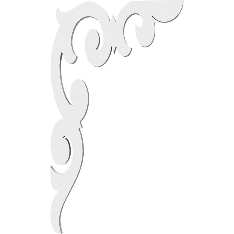 Hurley Architectural Grade PVC Bracket, 5/8"W X 8"D X 14"H, Kendall, PVC