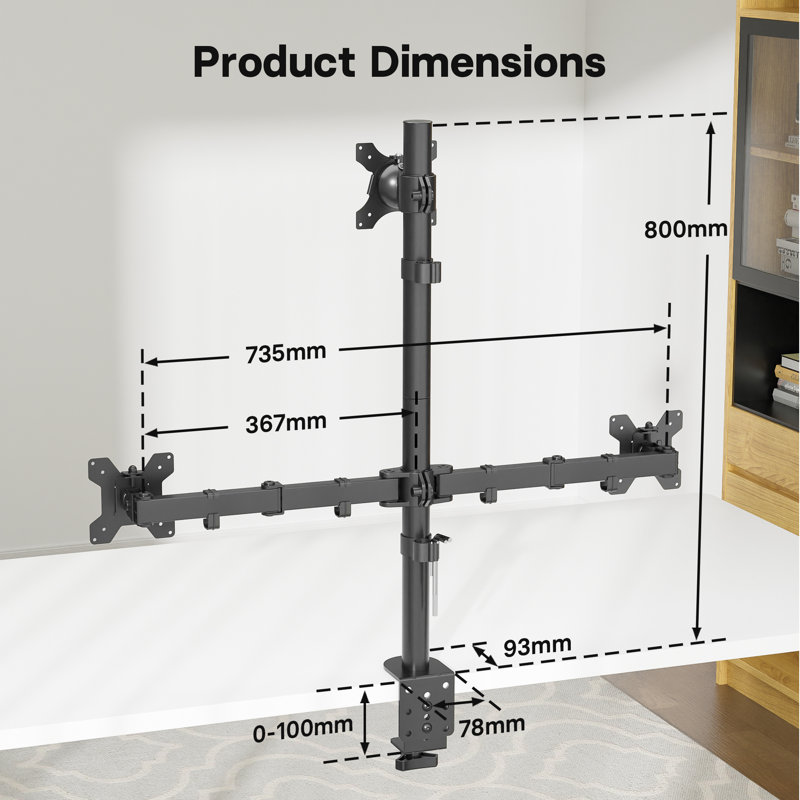 Symple Stuff Multi-Screen Desktop Mount