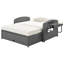 Outdoor metal frame rattan weave daybed-209547574