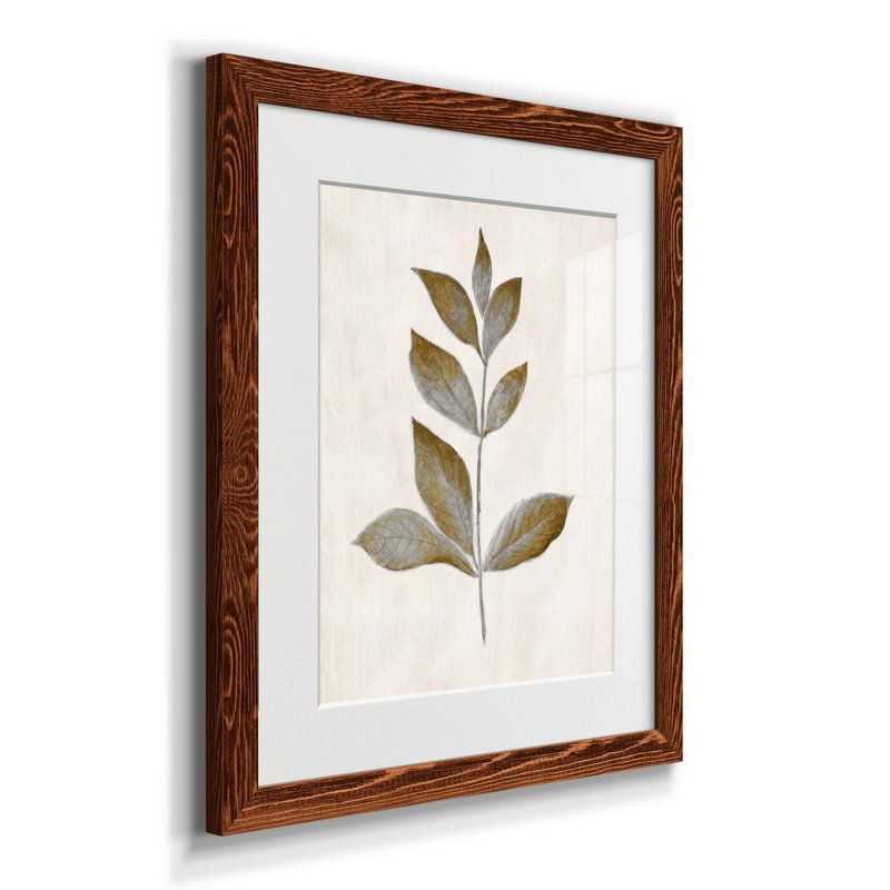 Bronze Leaf I - cadre photo, reproduction d'art sur papier, H 20 po x l 17 po x P 1,5 po, Érable