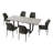 Modern Kitchen Dining Set, 51''-67'' Extendable Table with 35''H Dining Chairs(1Table 6Table)-990287172-956716080