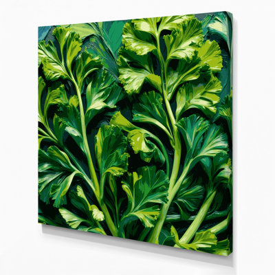 Art mural sur toile botanique vert persil
