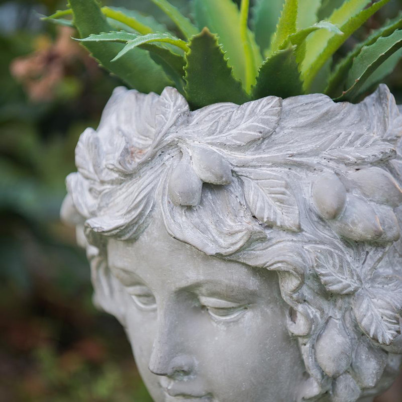 Jardinière en ciment pour l'intérieur et l'extérieur, Gris