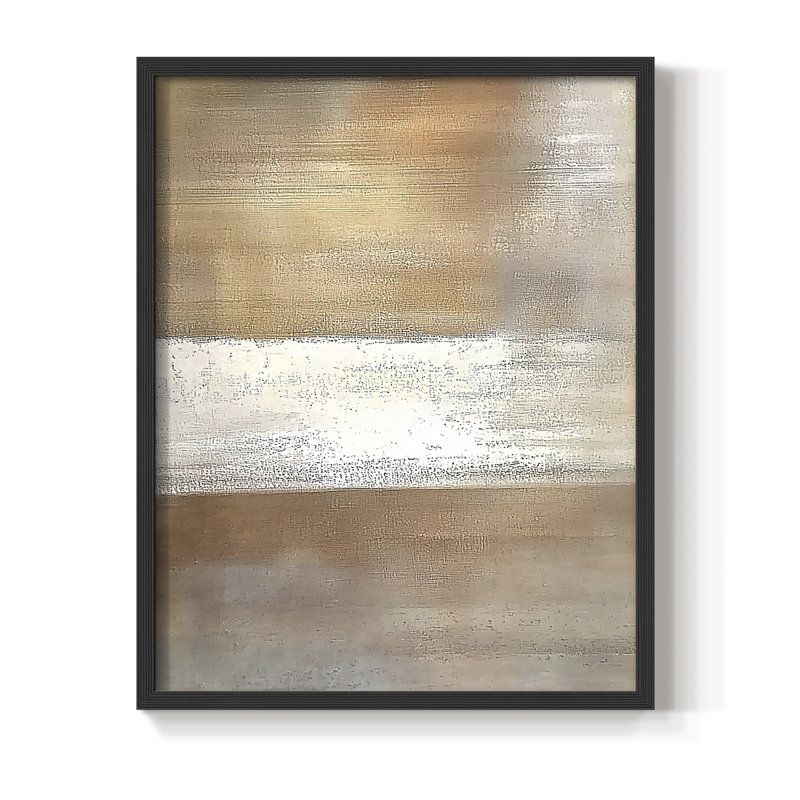 Abstrait, reproduction encadrée, prêt à être accroché , H 14 po x l 11 po, Noir