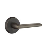 Lariat Flat Privacy (Bed & Bath) Door Lever with Round Rosette
