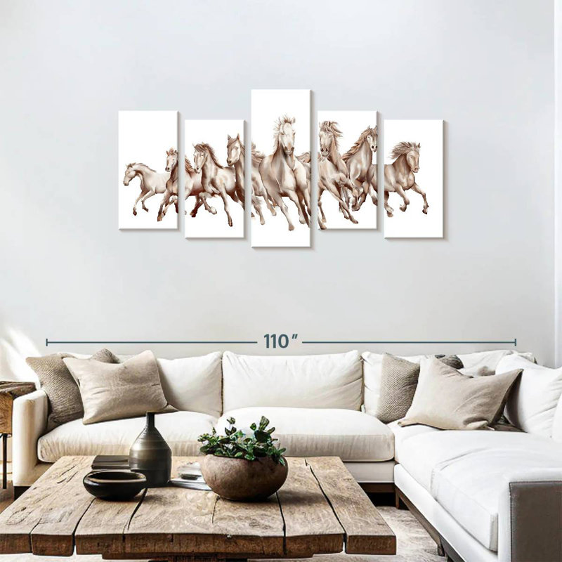 Brampt 8 Horses, 37" H x 74" W