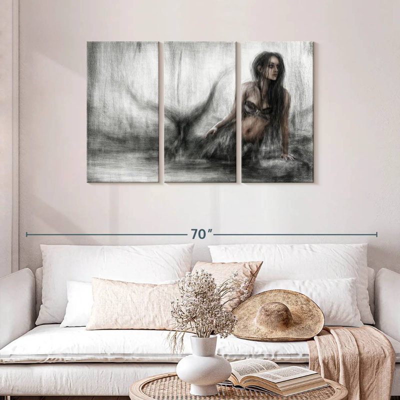 Kelan Dark Mermaid, 28" H x 45" W