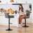 Eastway Swivel Upholstered Adjustable Height Counter Stool with Metal Frame-2039254755
