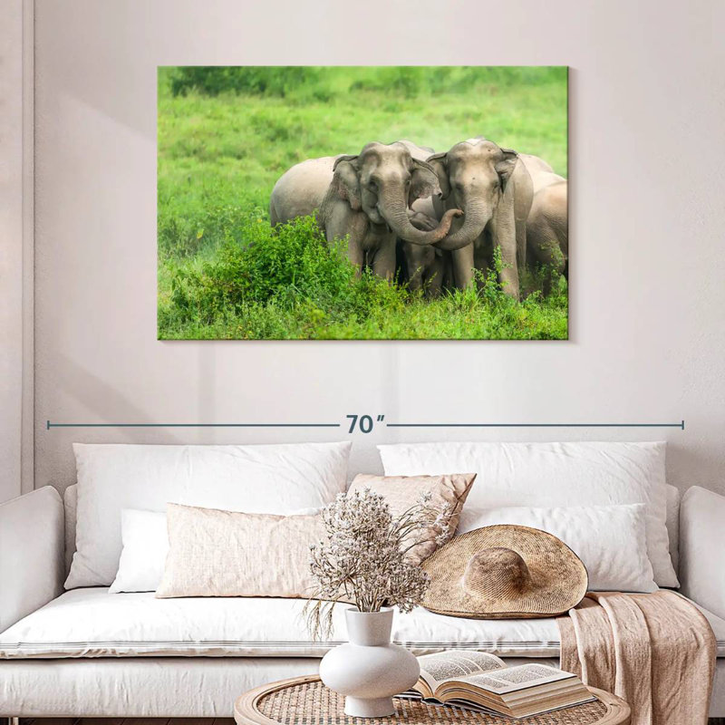 Brampt Asian Elephant Huddle, 30" H x 45" W