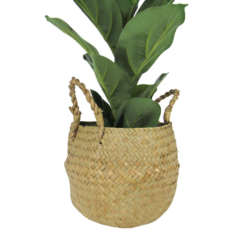 20" Artificial Fiddle Leaf Fig Tree in Basket
