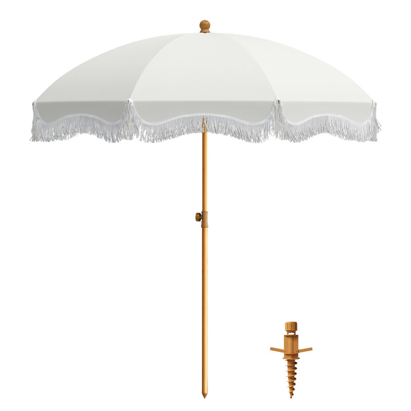 Sharniece 2m Beach Parasol, Beige
